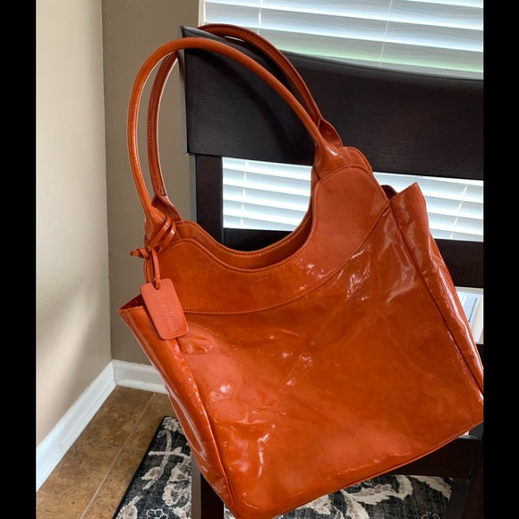 Handbags - Tote- orange patten look
